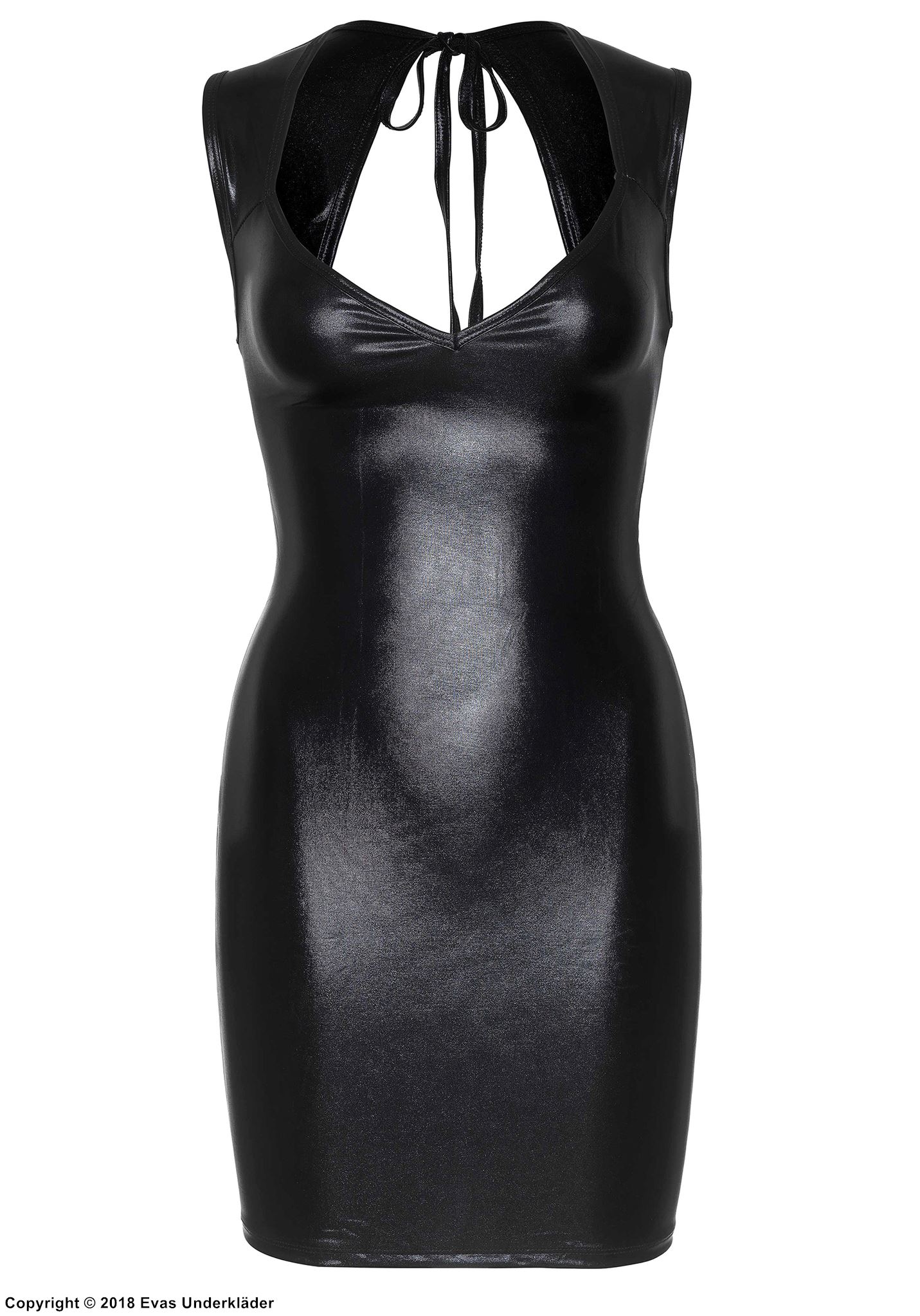 Elegant lamé-klänning med öppen rygg